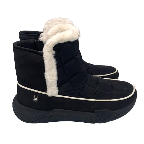 SPYDER LUMI Primaloft Insulated Winter Boot Leather Faux Fur Women's 7.5 NEW - Picture 1 of 7